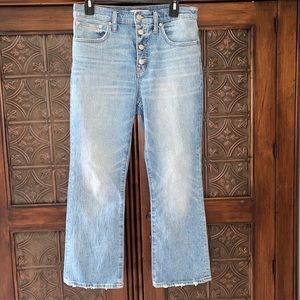 Madewell Cali Demi-Boot Jean Button-Fly. High Waisted. Size 28